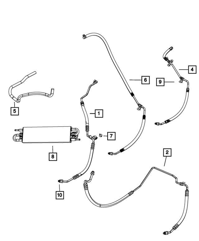 5154465AA - Steering: Power Steering Hose Clip for Mopar Image image