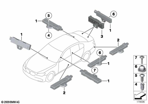 Single Parts Antenna for 2015 BMW BMW ALPINA B7LX #0