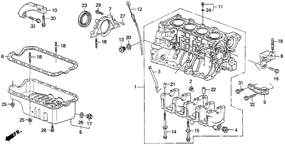 Cylinder Block - Oil Pan for 1991 Honda Civic #0