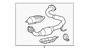174500P360 - Exhaust: Catalytic Converter (Front) for Toyota: Tacoma Image