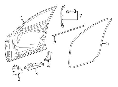 Door & Components for 2021 Mercedes-Benz E350 #0