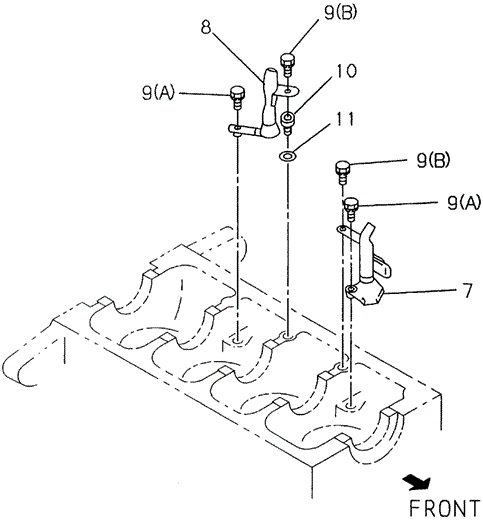 Engine Oil Piping (DX) for 1995 Honda Passport #0
