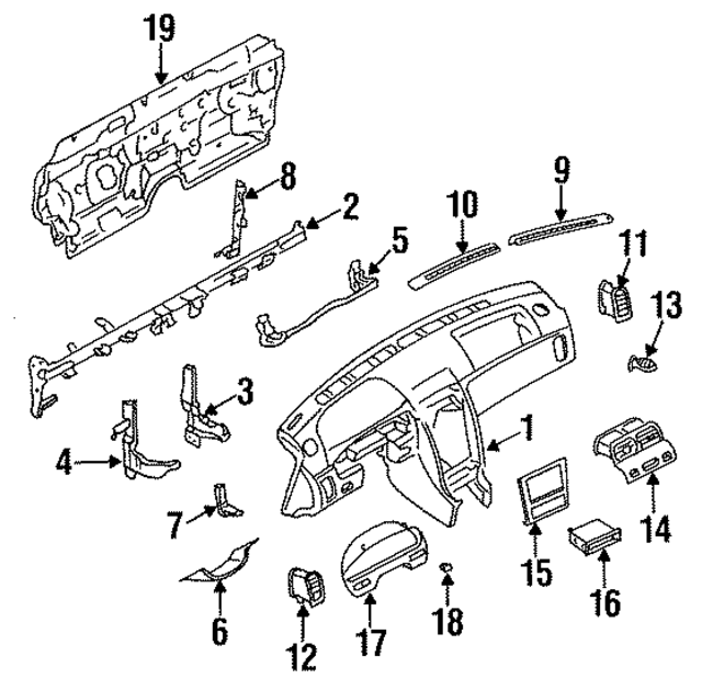 682003L100 - Body: Instrument Panel for Nissan: Maxima Image