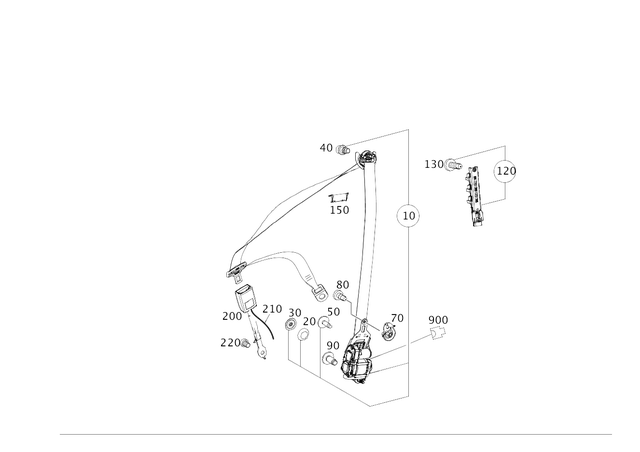 1768600185 - Driver Seat: Seat Belt for Mercedes-Benz: CLA250 Image image