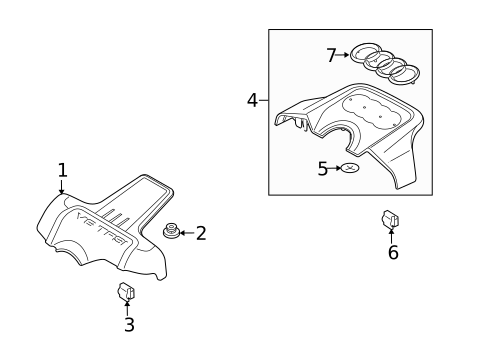 Engine Appearance Cover for 2012 Audi S4 #0
