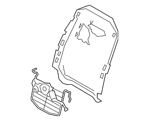 L1MZ99613A10AX - Body: Seat Back Frame for Ford Image