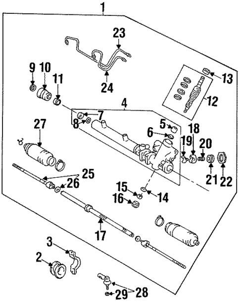 Steering Gear & Linkage for 1996 Toyota Paseo #0