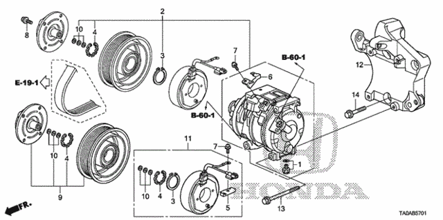 A/C Compressor (V6) for 2012 Honda Accord #0