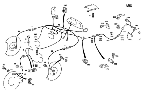 Brake Lining Wear Indicator and Antilock Braking System for 1991 Mercedes-Benz 560SEL #0