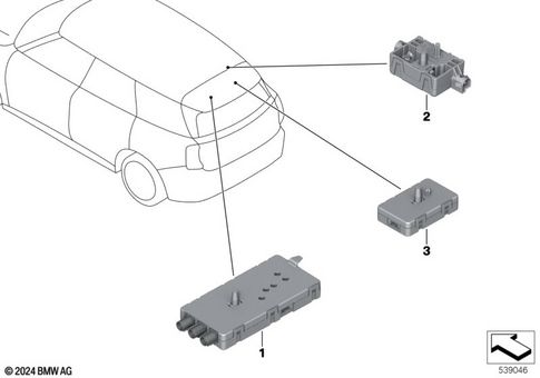 Single Parts Antenna for 2024 Mini Countryman SE ALL4 #2