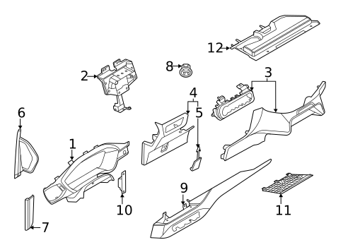 Instrument Panel Components for 2023 Ford Escape #0