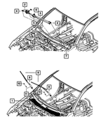 68003831AA - Electrical: Wiper Frame Grommet for Mopar Image
