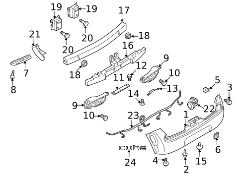 Bumper & Components - Rear for 2011 Nissan Cube #0