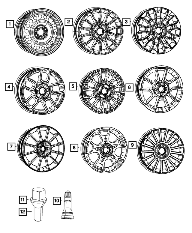 « 4726120AA –  : Aluminium Roue, Avant Ou Arrière pour Mopar Image »