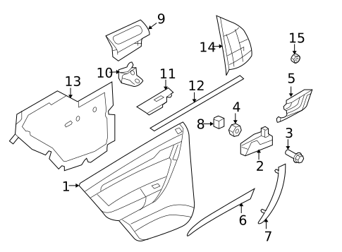 Interior Trim - Rear Door for 2009 Chevrolet Aveo #0