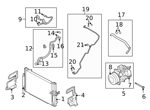 Condenser, Compressor & Lines for 2013 Nissan 370Z #0
