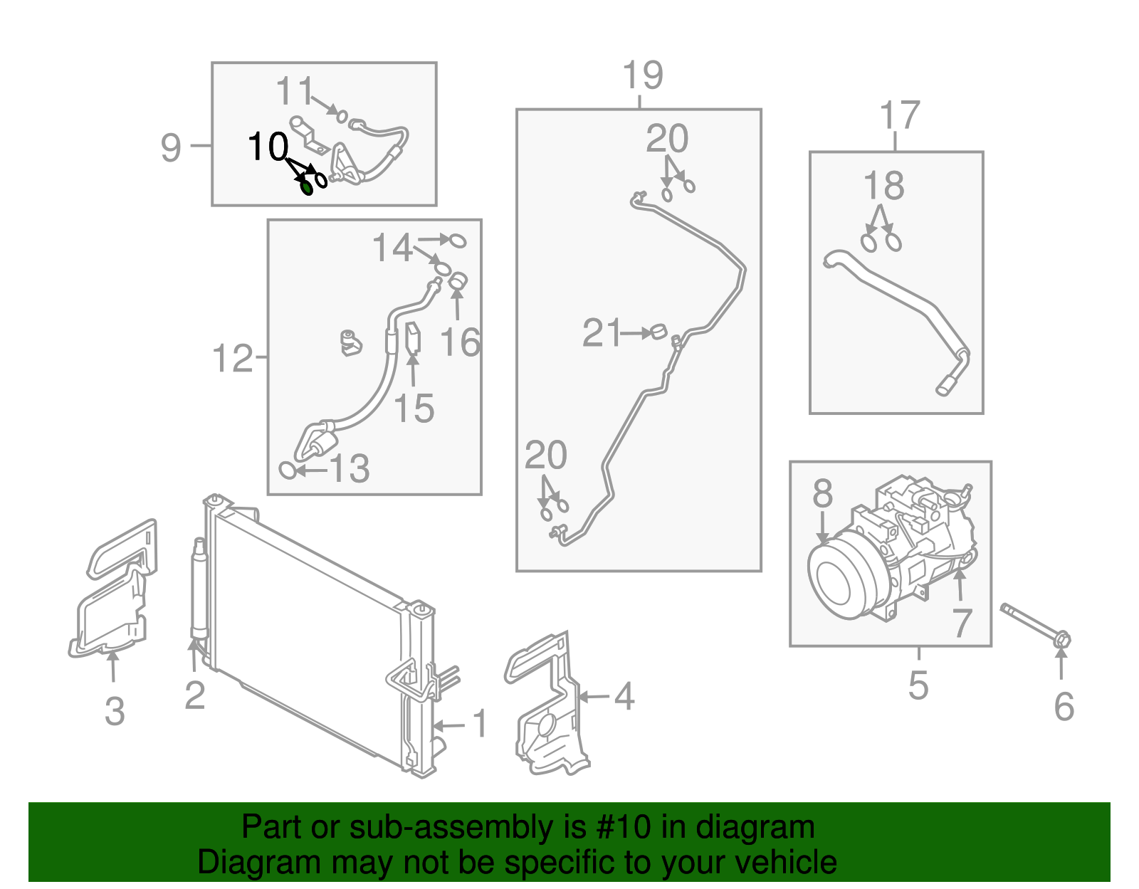 Discharge Hose Front Seal - Nissan (92472-N8221)