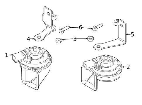 Horns for 2019 Volkswagen Tiguan #0