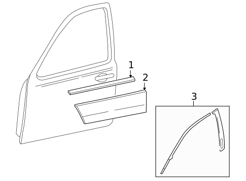 Exterior Trim - Front Door for 2009 Ford Taurus X #0
