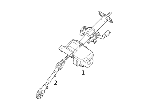 Steering Column Assembly for 2009 Hyundai Elantra #0