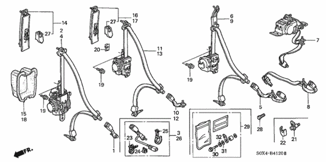 Seat Belts for 2000 Honda Odyssey #0