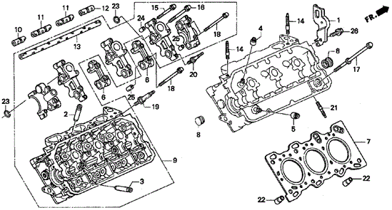 Cylinder Head (R.) (V6) for 1997 Acura TL #0
