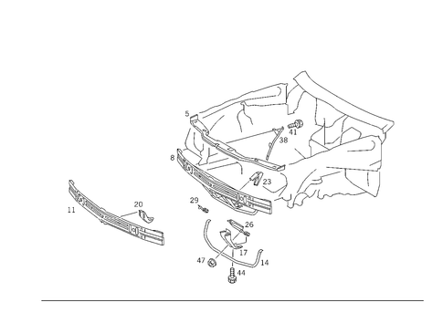 Front Stiffening and Radiator Support for 1985 Mercedes-Benz 300D #1