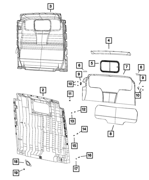 Aperture Panel and Pillar Supports for 2018 Ram ProMaster 1500 #7