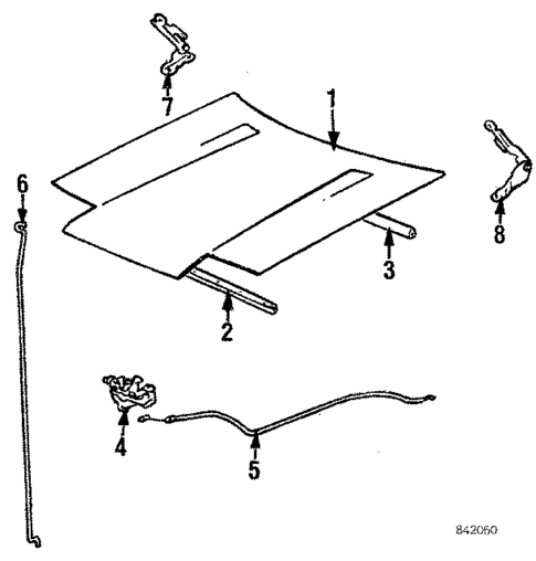 Hood & Components for 1986 Toyota Corolla #0