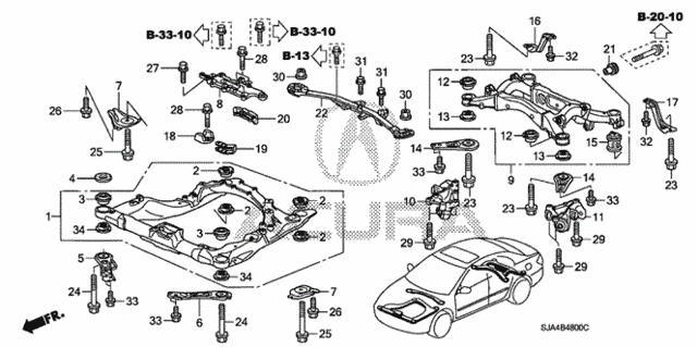 Front Sub Frame for 2007 Acura RL #0