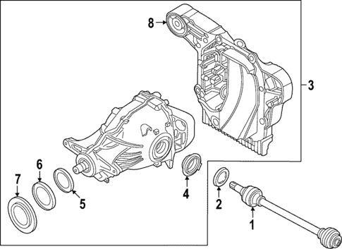 Axle & Differential for 2024 BMW 430i xDrive Gran Coupe #0