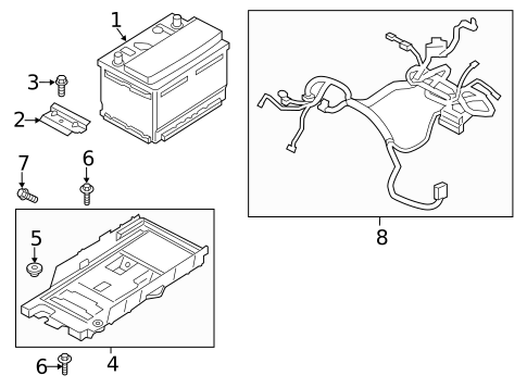 Battery & Related Components for 2018 Lincoln MKZ #0