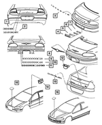 4805880AB - : Concorde Limited Nameplate for Chrysler: 300M, Concorde | Dodge: Intrepid Image