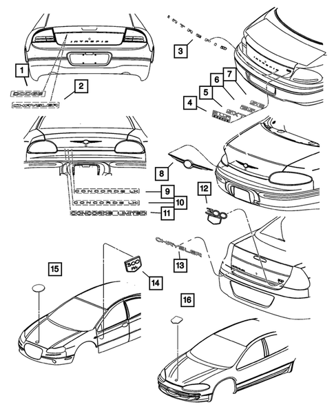 Nameplates for 2004 Chrysler 300M #0