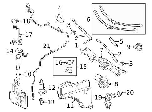 Wiper & Washer Components for 2016 Mercedes-Benz GL63 AMG #0