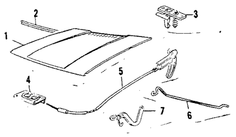 Hood & Components for 1986 Volkswagen Cabriolet #0