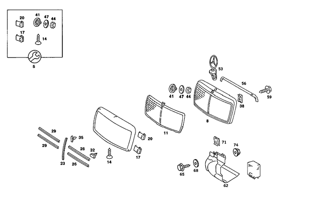 2018891225 - Attachment Parts: Cover for Mercedes-Benz: 190, 190D, 190E Image image