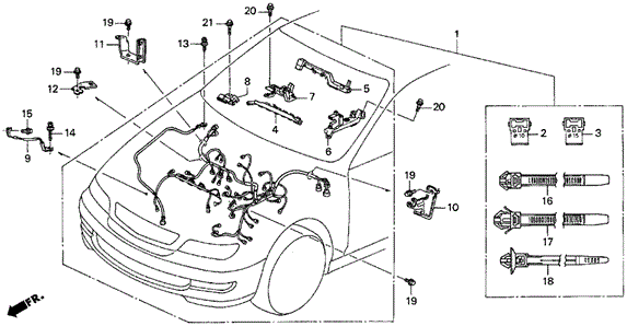 Engine Wire Harness (2) for 1998 Acura CL #0