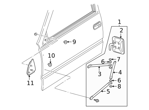 Outside Mirrors for 1999 Chevrolet K2500 Pickup #2