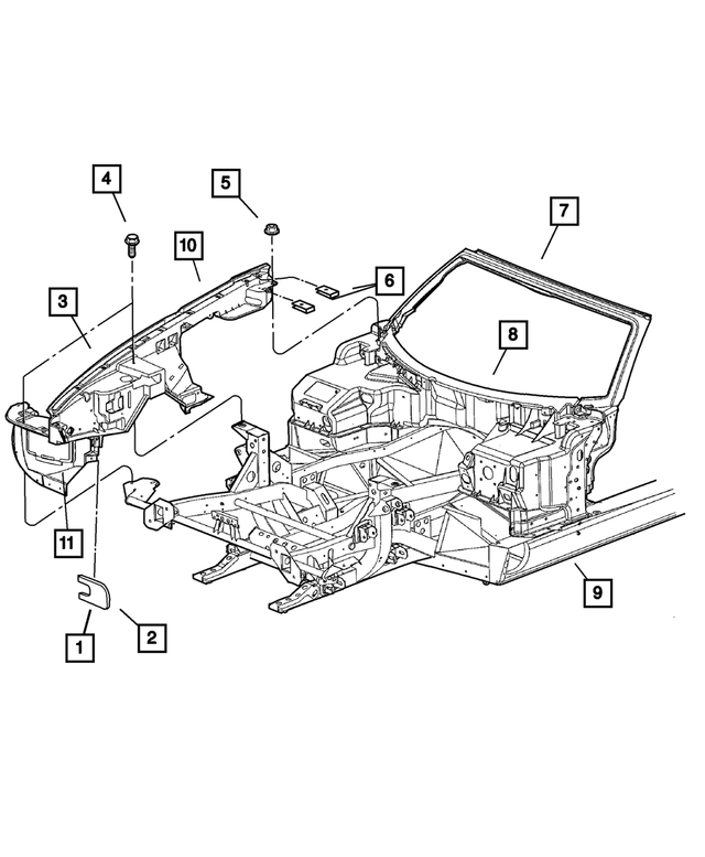 35022111 - Body Sheet Metal Except Doors: Fender Spacer for Mopar Image