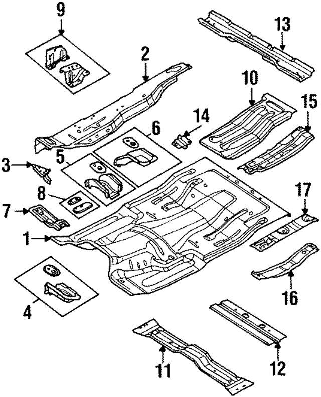 55275180AC - Body: Floor Pan for Mopar Image