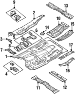 55254778 - Body: Seat Belt Reinforcement for Dodge: Ram 1500, Ram 2500, Ram 3500 Image