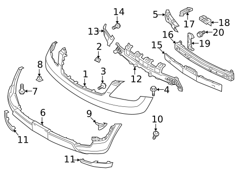 Bumper & Components - Front for 2009 Kia Borrego #0