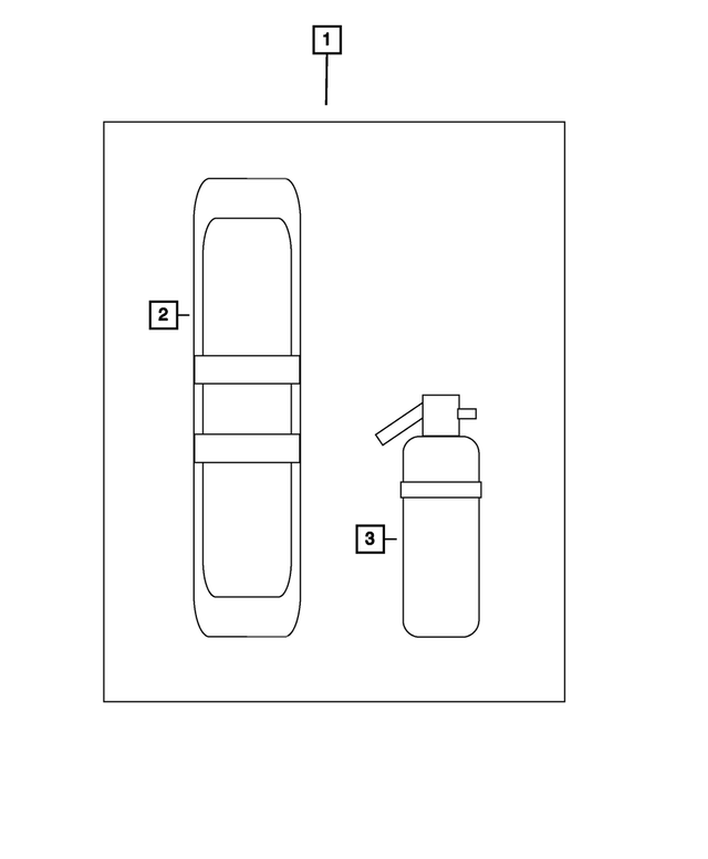 55352852AA - Wheels: Tool Set for Chrysler: 200, 300, Pacifica, PT Cruiser, Sebring, Town &amp; Country, Voyager | Dodge: Avenger, Caliber, Challenger, Charger, Dakota, Dart, Durango, Grand Caravan, Journey, Magnum, Neon, Nitro, Ram 1500, Ram 2500, Ram 3500, Stratus, Viper | Jeep: Cherokee, Commander, Compass, Gladiator, Grand Cherokee, Grand Cherokee L, Liberty, Patriot, Wrangler, Wrangler JK | Ram: 1500, 1500 Classic, 2500, 3500, C/V, Dakota Image