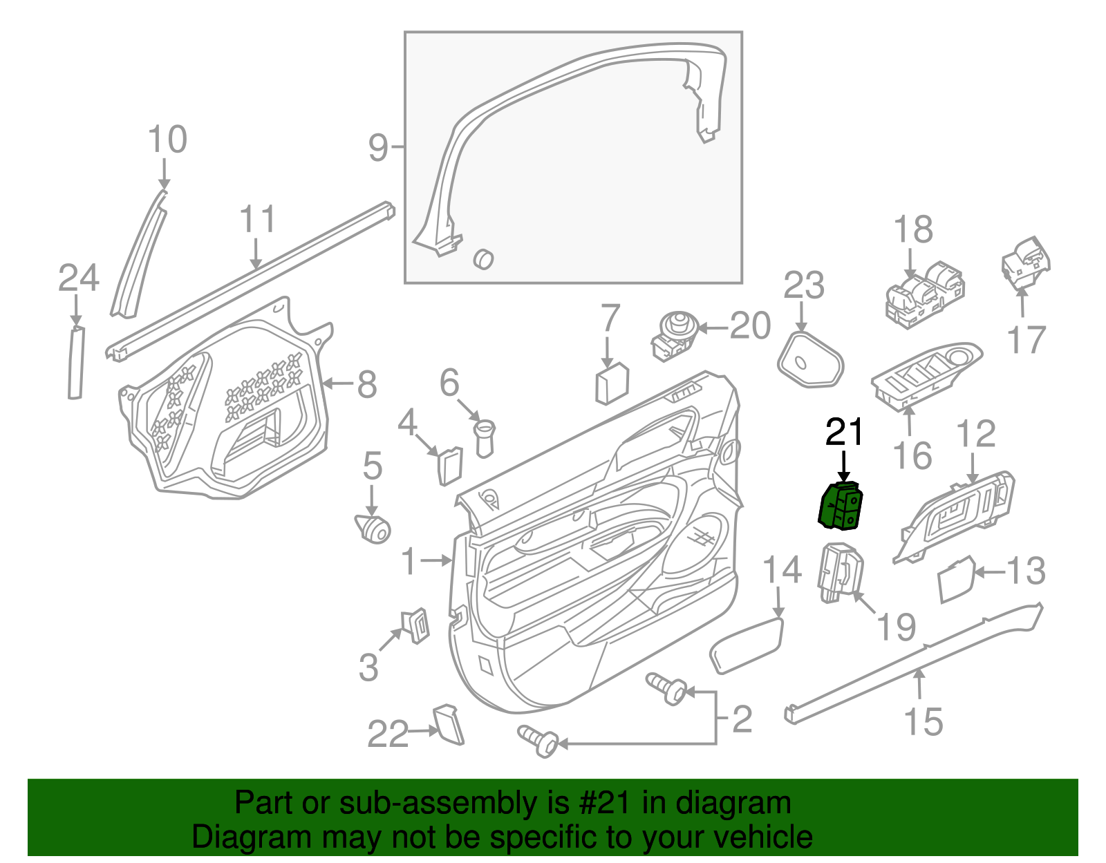 2009-2016 Ford | Memory Switch | BC3Z-14776-AA | Walls' Ford Parts