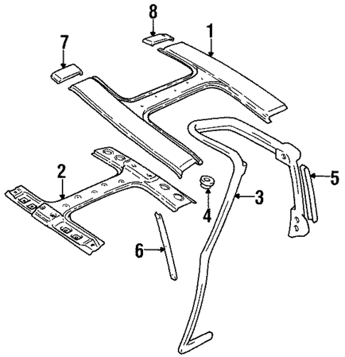 Roof & Components for 1996 Suzuki X-90 #0