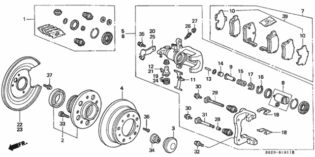 Rear Brake (Disk) (V6) for 2001 Honda Accord #0