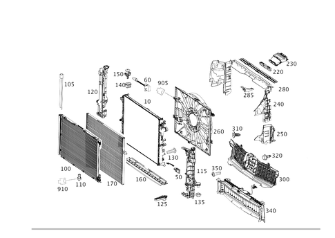 Radiator, Mounting, and Covering for 2015 Mercedes-Benz S65 AMG #0