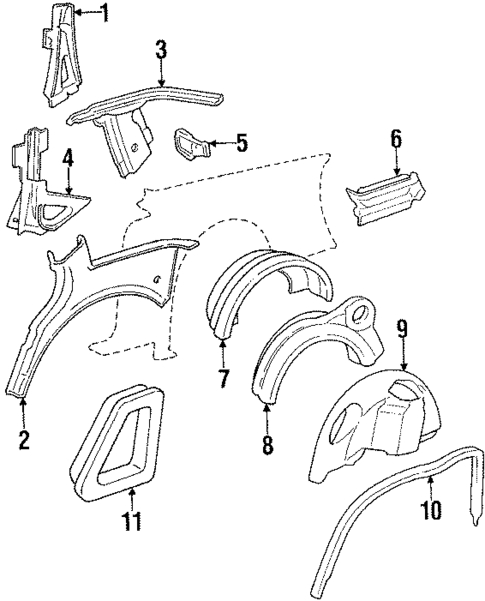 Inner Structure for 1992 Oldsmobile Cutlass Supreme #1
