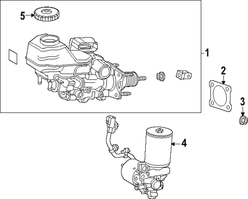 Master Cylinder - Components On Dash Panel for 2022 Toyota RAV4 #0